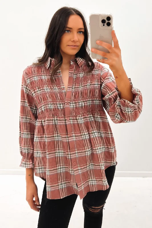 Final Clearance Zelda Shirt Red Check