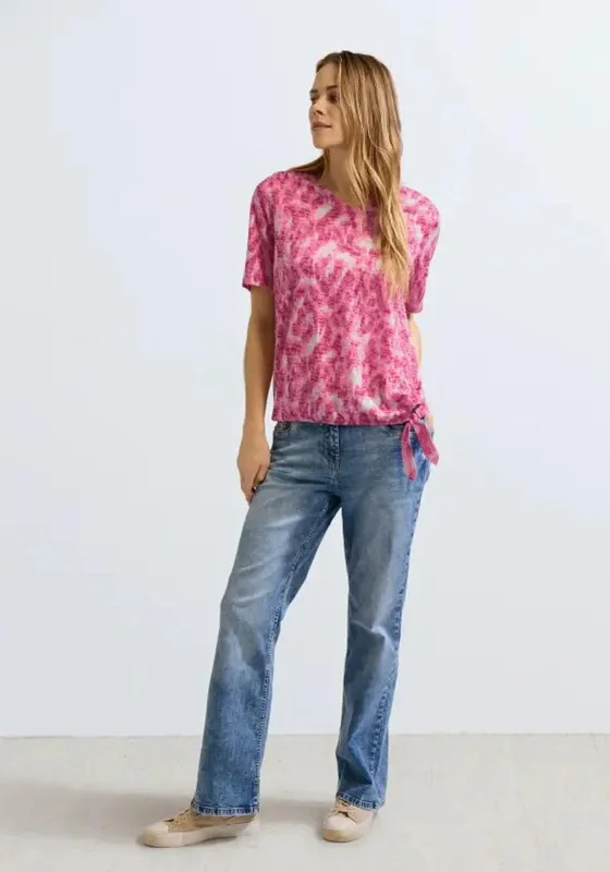Mega Sale Cecil Burnout Print T-Shirt, Pink Sorbet