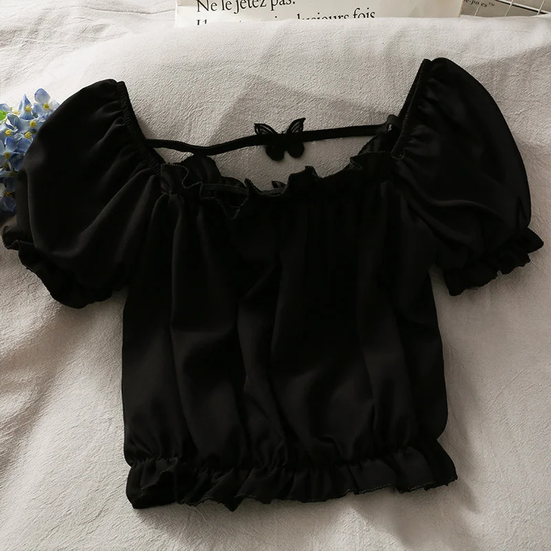 Fantastic Offers Cute short sleeve cropped top  304