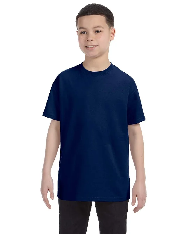 Gildan Youth Lightweight 100% Cotton T-Shirt | Navy