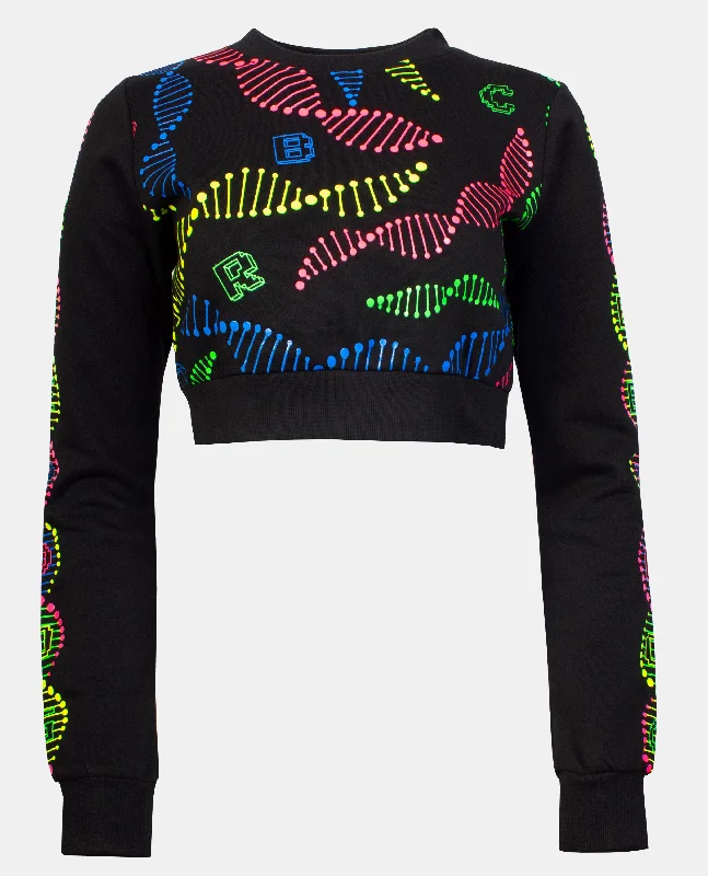 Hurry In CROP AOP DNA SWEATSHIRT