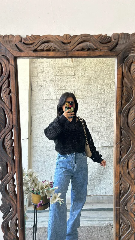 Price Rollback Crochet Sweater S