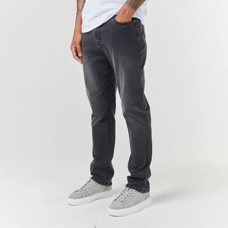 Straight Leg Denim Jean | Dark Grey Wash