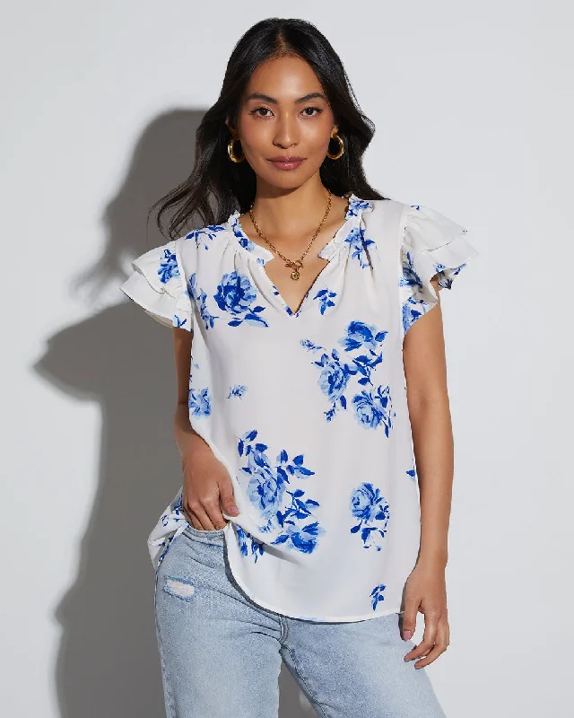 Ivory/Blue/Floral