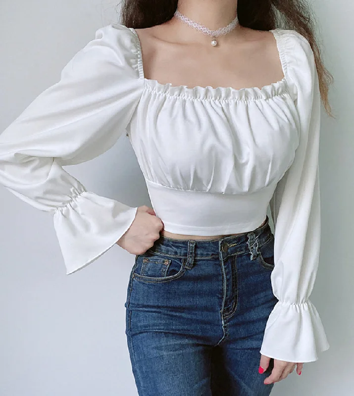 Unbeatable Prices A line long sleeve tops  388