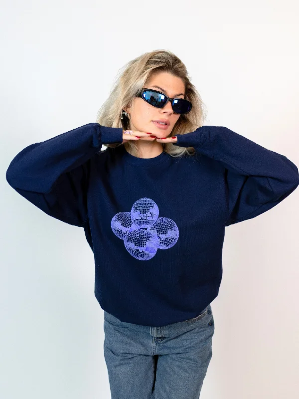 Weekend Bargains Await You DISCO KUGLE (violet) SWEATSHIRT  - NAVY