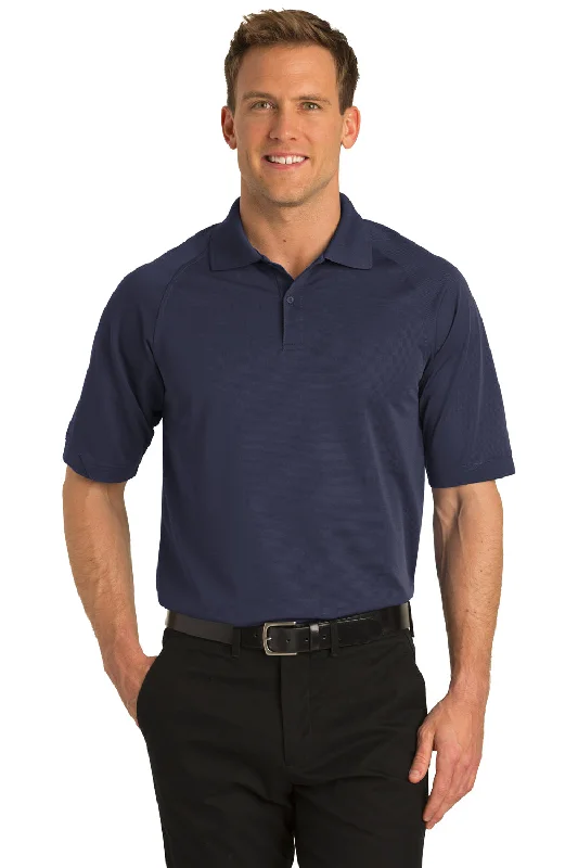 Port Authority Mens Dry Zone Moisture Wicking Short Sleeve Polo Shirt - Navy Blue