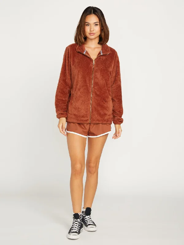 Mega Sale Pheelin Phuzzy Zip Jacket - Dark Clay