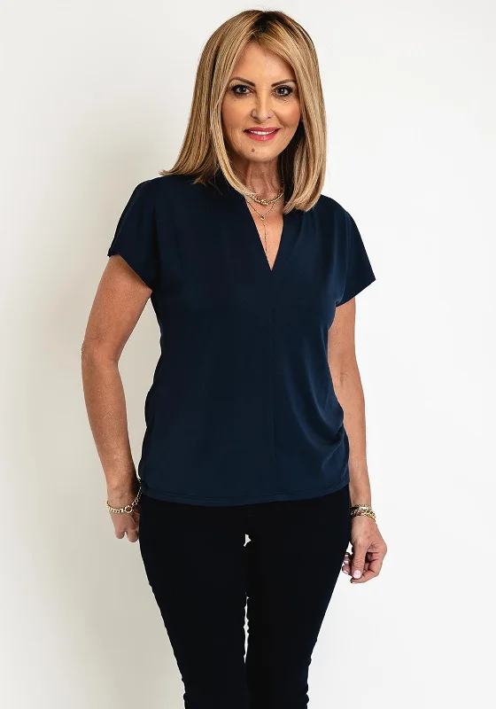 Unbeatable Prices FREEQUENT Lightweight V-Neck Top, Navy