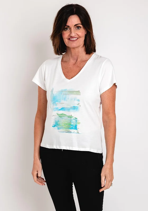 Act Now Eva Kayan Graphic Cotton T-Shirt, White