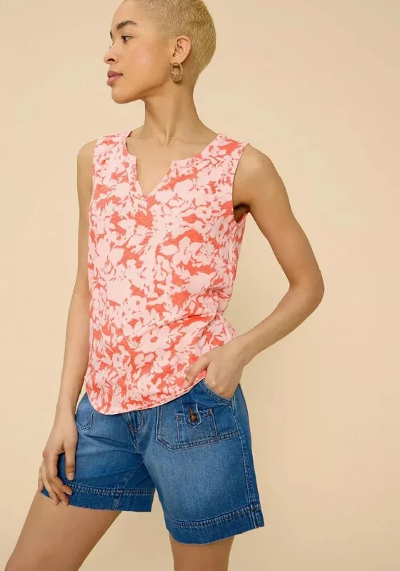 Price Drop White Stuff Laila Cotton Vest, Orange Print