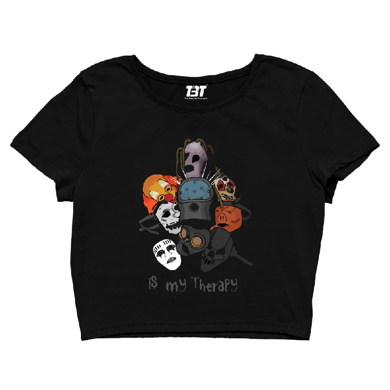 Time-Limited Offer Slipknot Crop Top - My Therapy