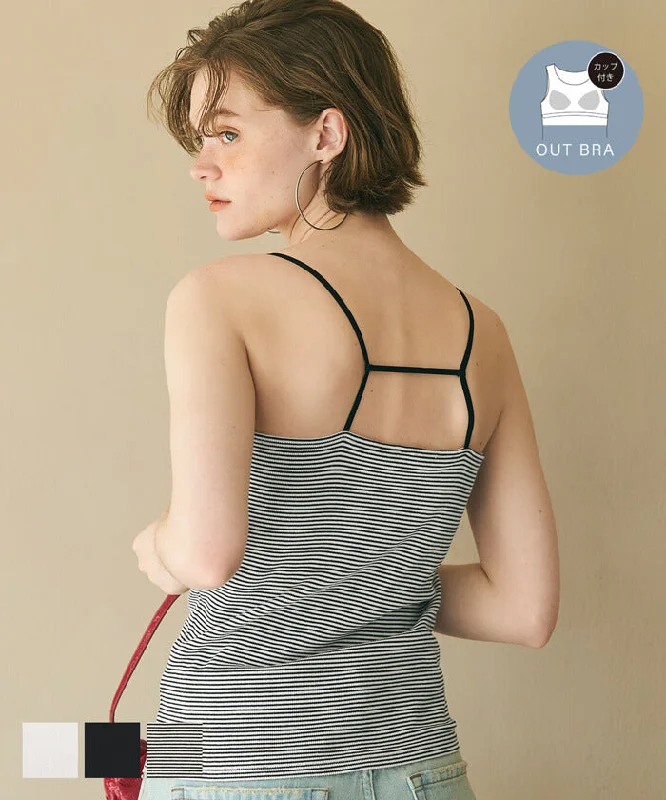 Don’t Miss Out 外で着られるブラトップス OUT BRA キャミソール レディース カップ付き カップ取り外し可能 インナー リブ バックオープン メール便不可 24ss coca Don’t Miss Out 外で着られるブラトップス OUT BRA キャミソール レディース カップ付き カップ取り外し可能 インナー リブ バックオープン メール便不可 24ss coca