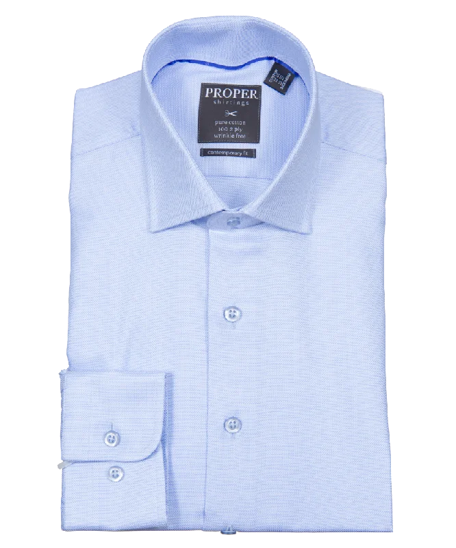 Angel Falls Blue Contemporary Fit Cotton Shirt