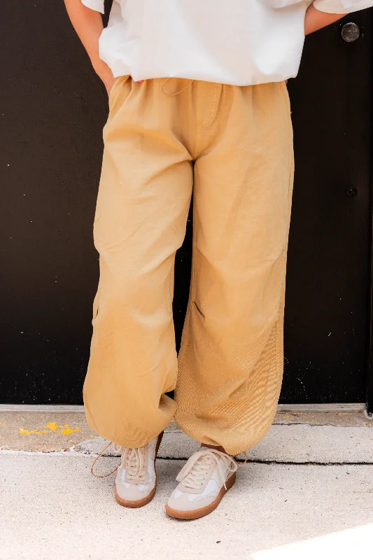 Quick Sale Emelia Mid Rise Parachute Pant | Sand