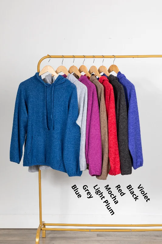 Final Markdown Brushed Hacci Melange Hoodie Sweater