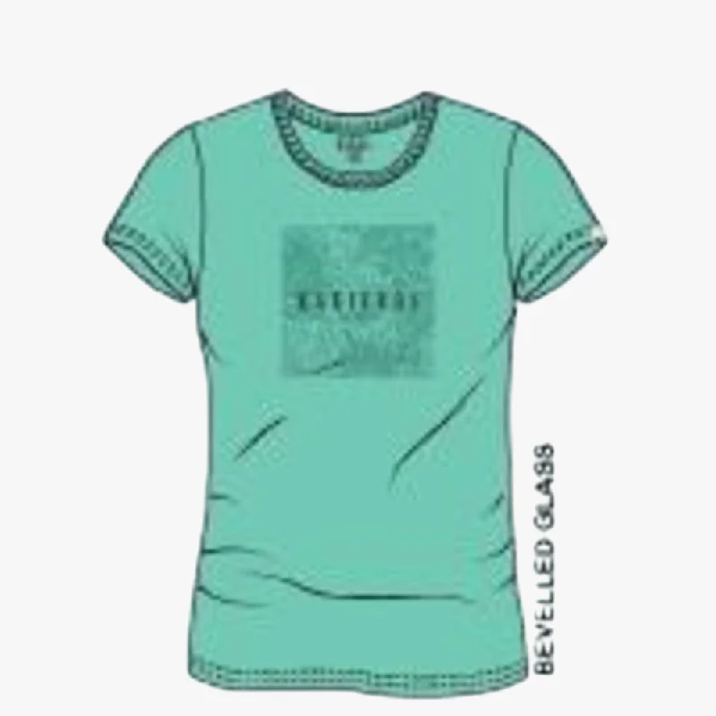 Mega Deal Kakiebos Womens Classic Fit Short Sleeve Tee Bevelled Glass