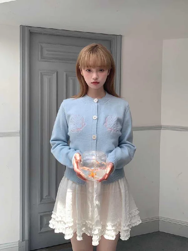 Today Only Round Neck EMBROIDERED CARDIGAN [S0000010387]