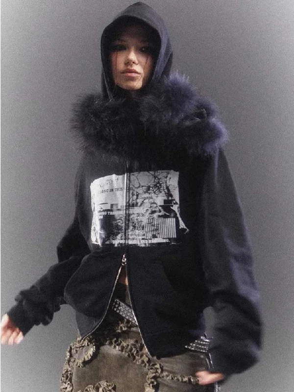 Closeout Sale BLACK HOODED SWEATSHIRT [S0000010402]