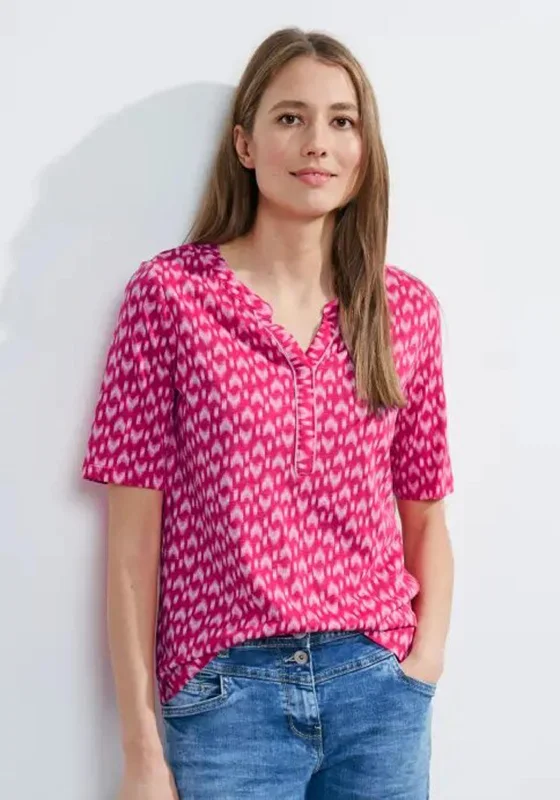 Price Reduction Cecil Print Tunic Blouse, Pink Sorbet
