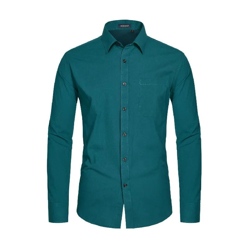 Men's Dress Shirt with Pocket - G-TEAL