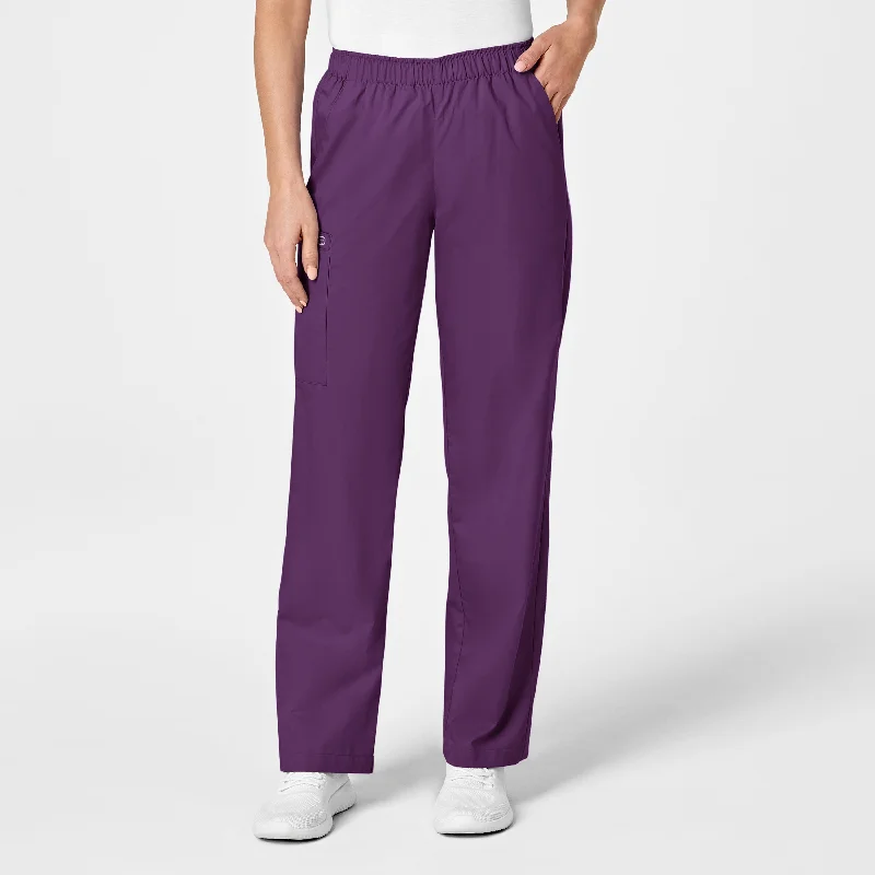 Sale Event WonderWORK Women's Pull-On Cargo Scrub Pant - Eggplant