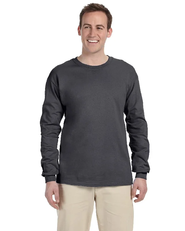 Gildan Ultra Cotton Heavyweight Long Sleeve T-Shirt | Dark Heather