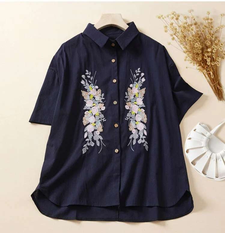 Weekend Specials to Savor Elevate Your Style with the Women's Navy Blue Embroidery Top Tunic Weekend Specials to Savor Elevate Your Style with the Women's Navy Blue Embroidery Top Tunic