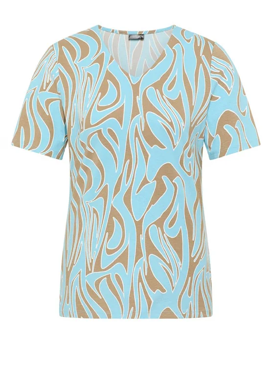 Amazing Deals Barbara Lebek Swirl Pattern Top, Blue