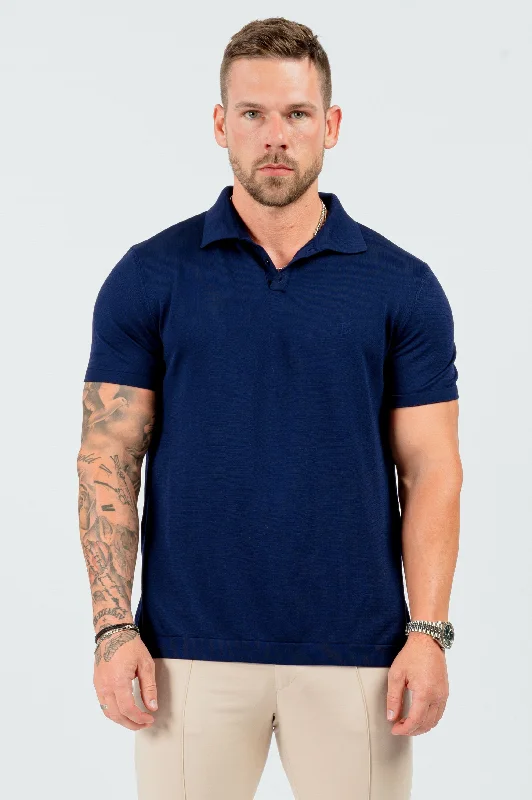 SOFT TOUCH KNIT POLO - NAVY