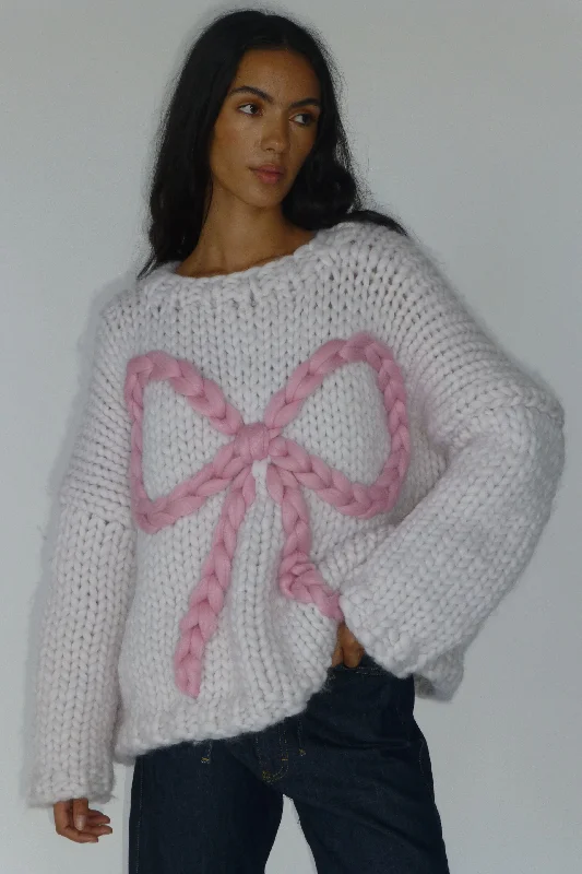 Year-End Sale Bella Bow Chunky Knit Sweater