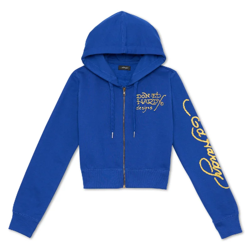 Reduced Rates Tiger Lotus Cropped Hoodie