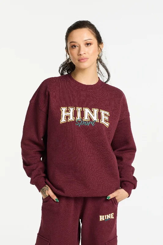 Low Price VARSITY 2.0 CREW NECK BURGUNDY