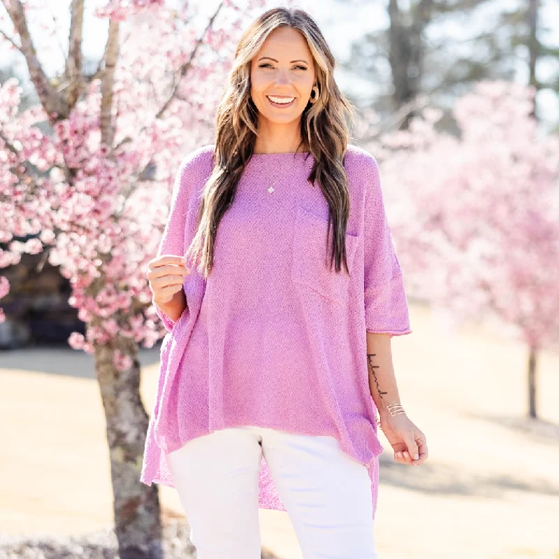 Bargain Prices Celebrating Life Sweater, Lilac
