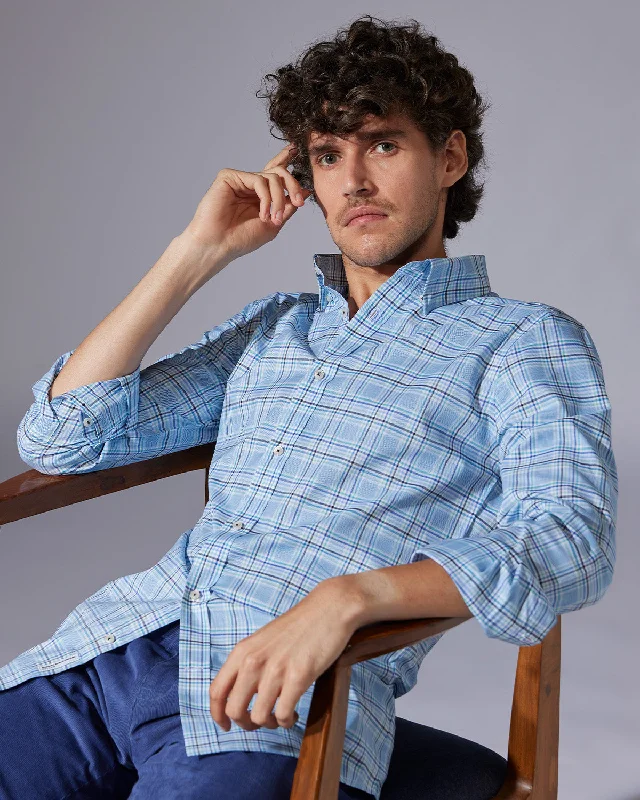 Somelos Checked Shirt - Blue & Green