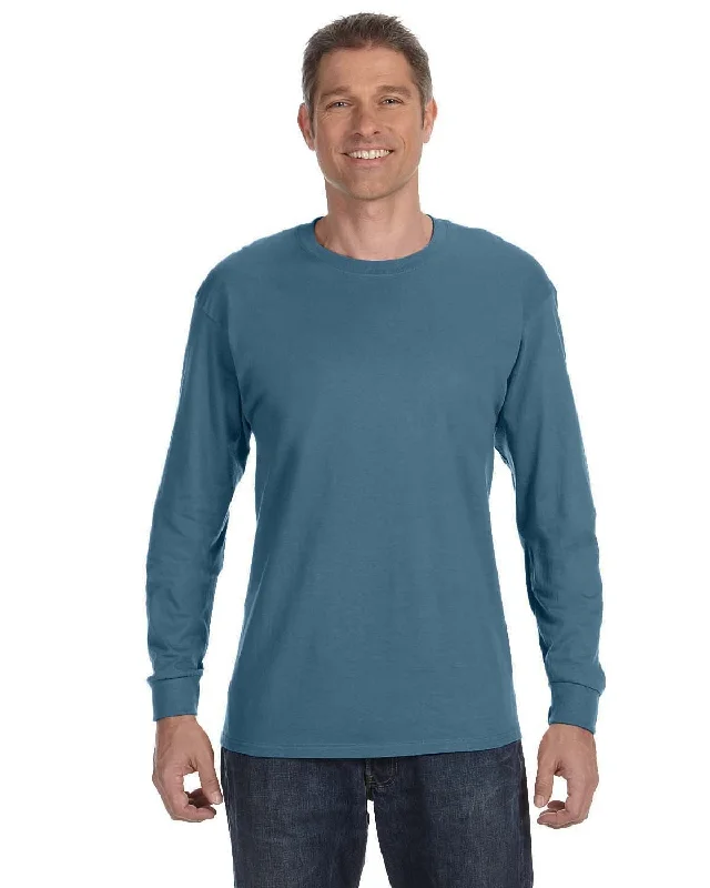 Gildan Heavy Cotton Long Sleeve T-Shirt | Indigo Blue