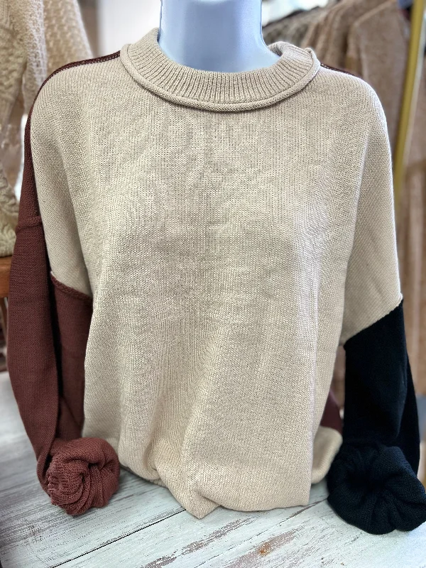 Weekend Wonders Await! Aubrey Color Block Sweater