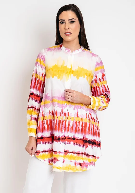 Crazy Savings Noen Curve Printed Tunic Shirt, Pink