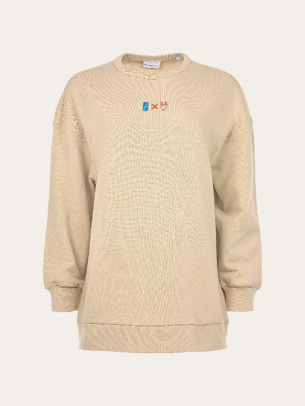 Stock Clearance WATERAID big logo oversize sweat - Safari