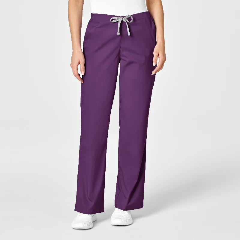 Weekend Bargains to Cherish WonderWORK Women's Flare Leg Scrub Pant - Eggplant