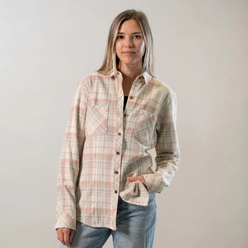 Bargain Prices Women's Every Day Elite Flannel Shirt- Lighthouse White