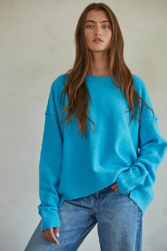 Weekend Savings Galore Knit Crew Neck Sweater