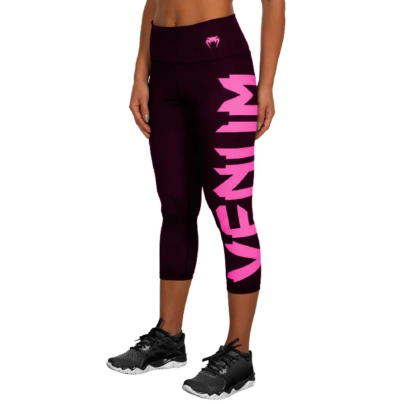 Today’s Deal Venum Giant Cropped Leggings - Black/Neo Pink