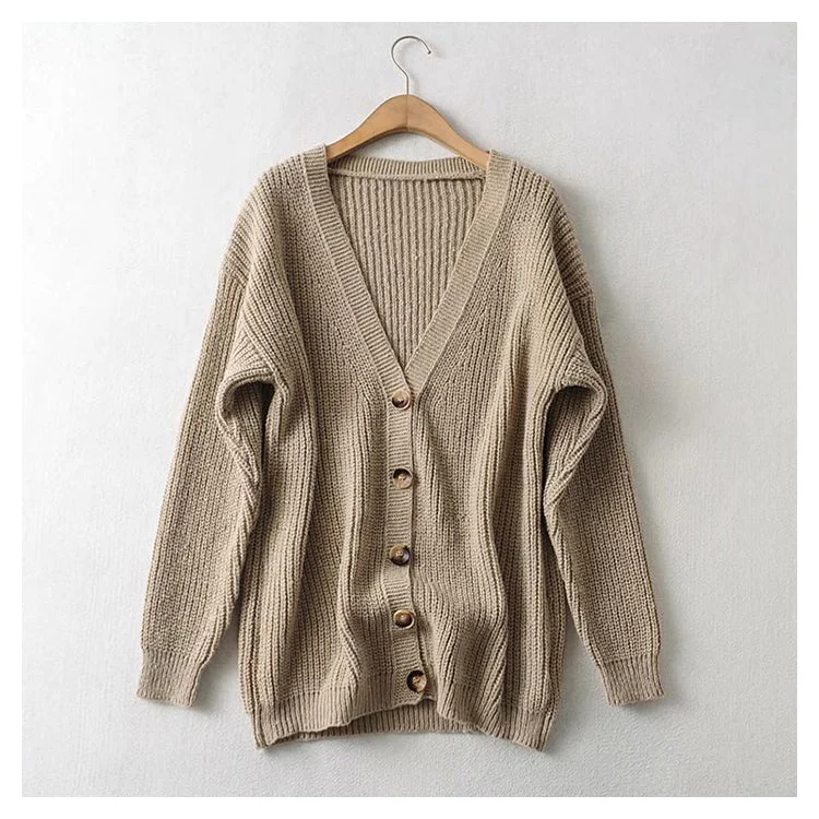 Weekend Offers You Can't Ignore Lazy wind loose casual single breasted sweater cardigan coat 7434 Weekend Offers You Can't Ignore Lazy wind loose casual single breasted sweater cardigan coat 7434
