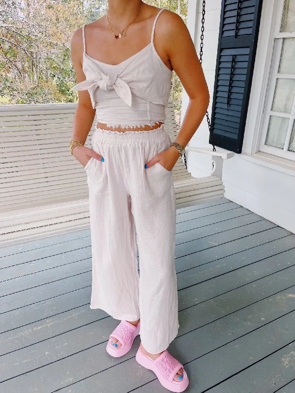 Discount Mania Sandy Beach Stroll Top - Cream