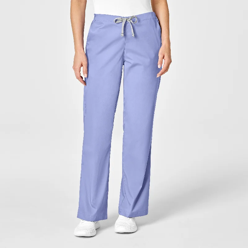 Weekend Savings Spree WonderWORK Women's Flare Leg Scrub Pant - Ceil Blue