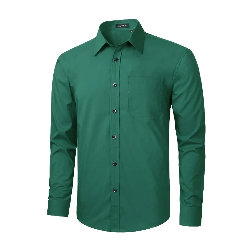 Men's Dress Shirt with Pocket - DRAK GREEN