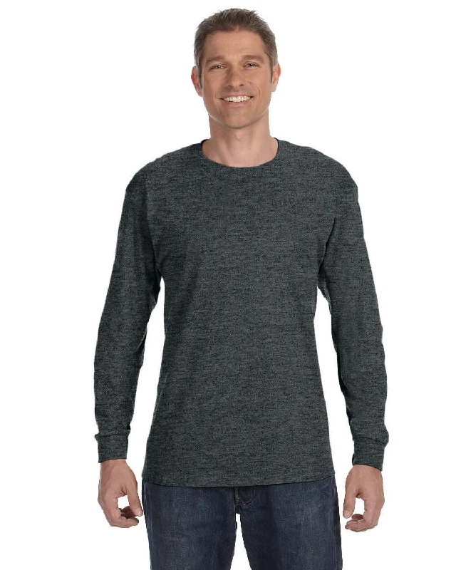 Gildan Heavy Cotton Long Sleeve T-Shirt | Dark Heather