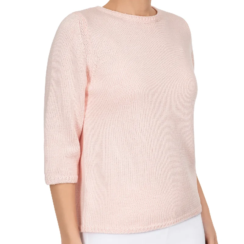 Weekend Discounts to Grab 3/4 Sleeve Pullover in Angel Wing