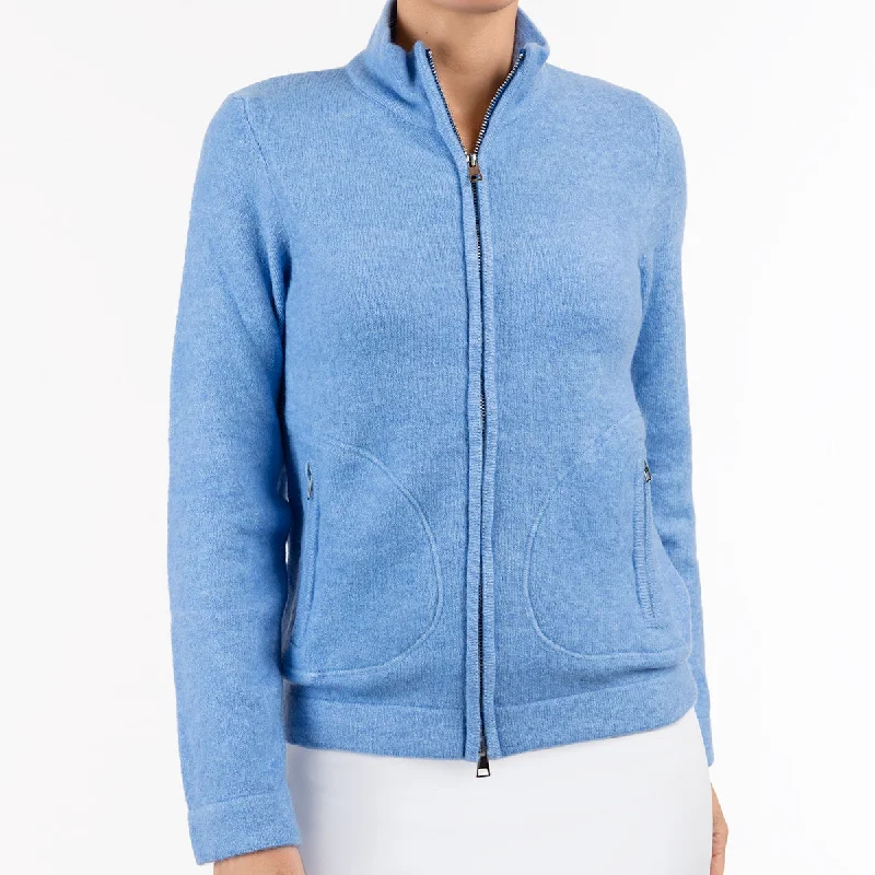 Flash Deals Zip Cardigan in French Blue